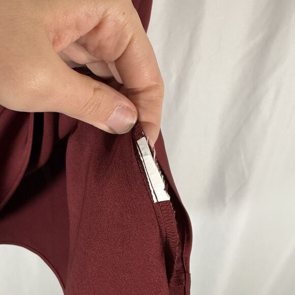 J. Crew Blouse Women's Small Burgundy Sleeveless Draped Neckline Lightweight - Picture 7 of 11